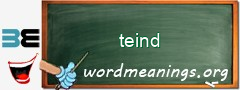 WordMeaning blackboard for teind
